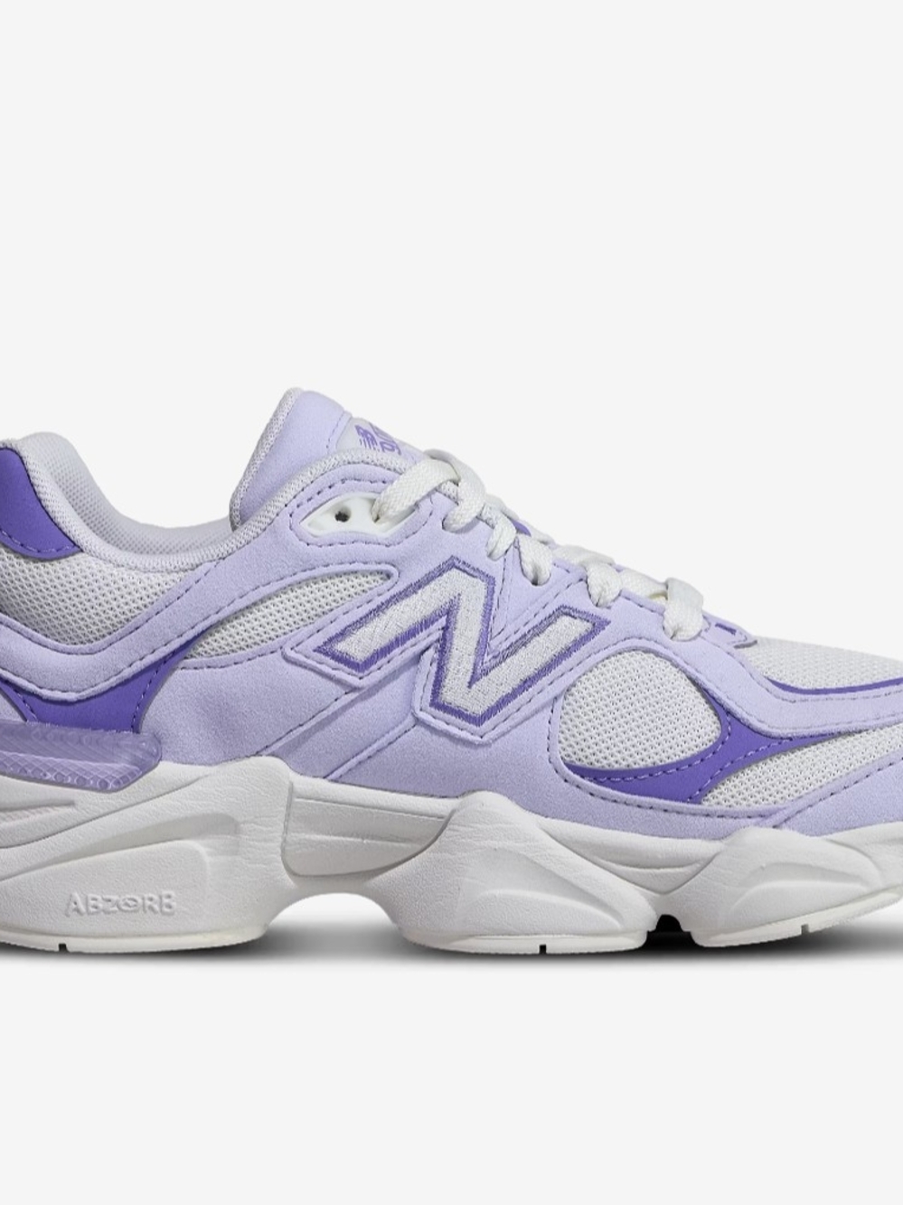 New Balance Lavender and White Kids' 9060 Lace